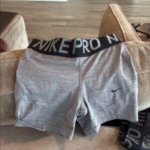 Nike Gray Athletic Compression Shorts